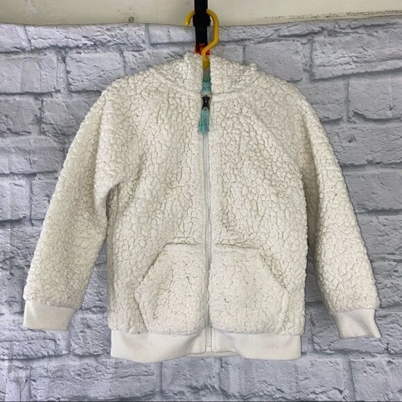 Cat & Jack Sherpa full zip unicorn coat w/front pockets size XS 4/5 - Picture 1 of 8